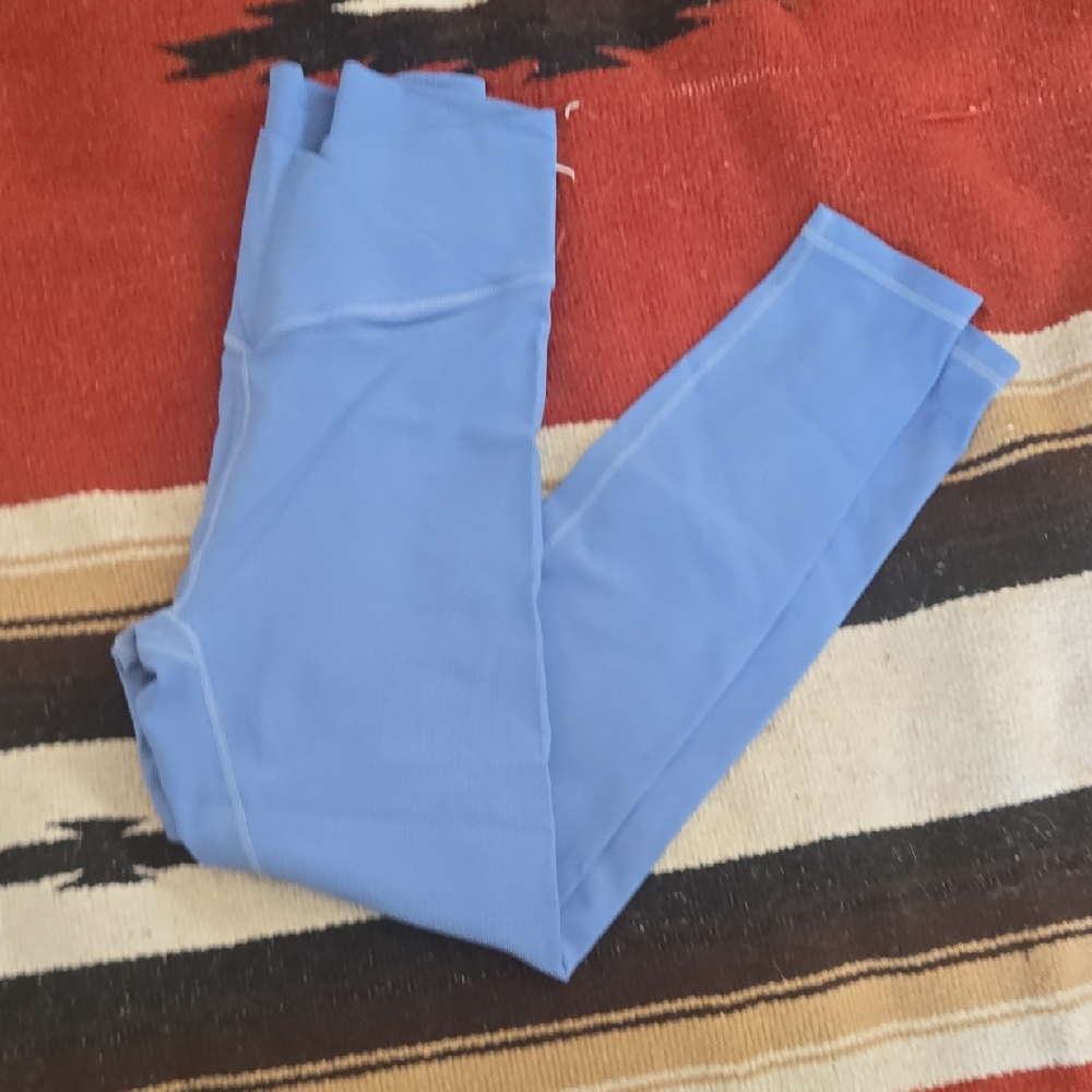 High-Rise Light Blue Active Leggings for Women